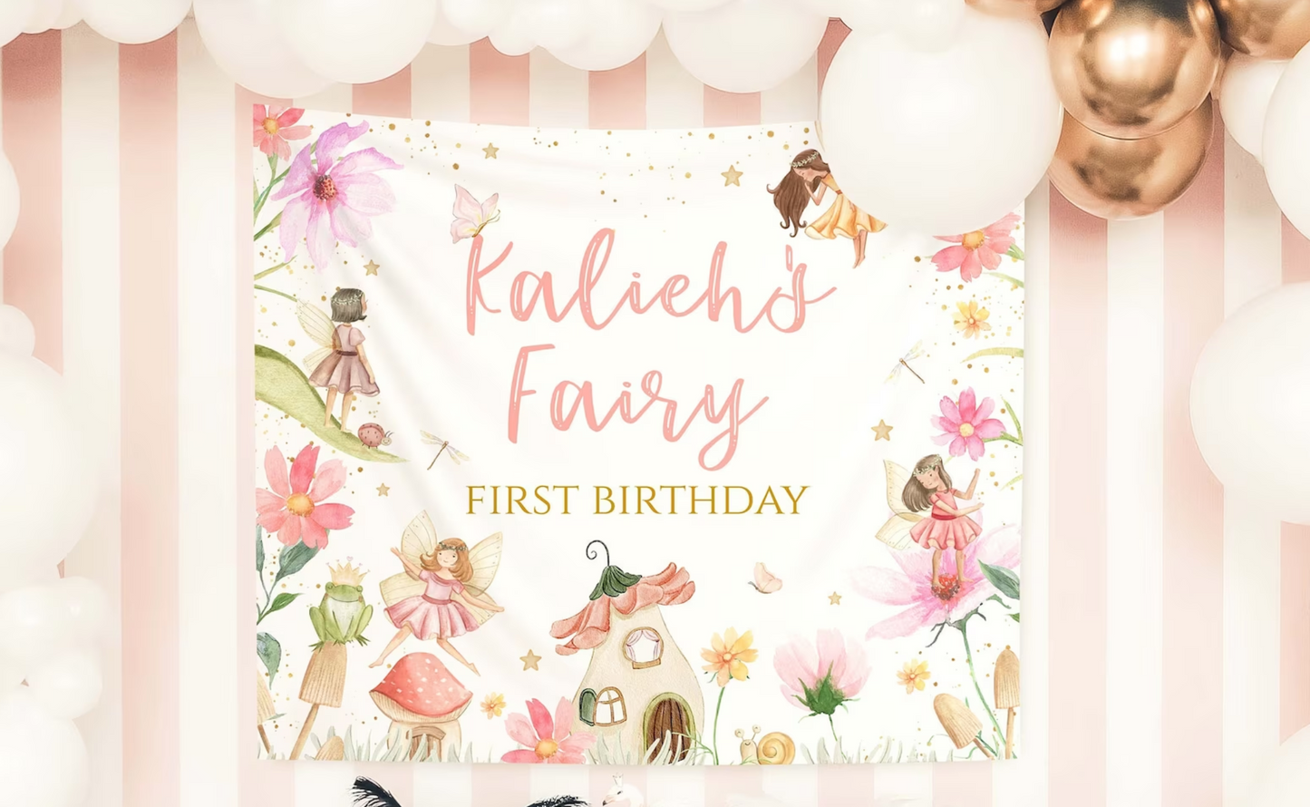 Fairy Birthday Backdrop