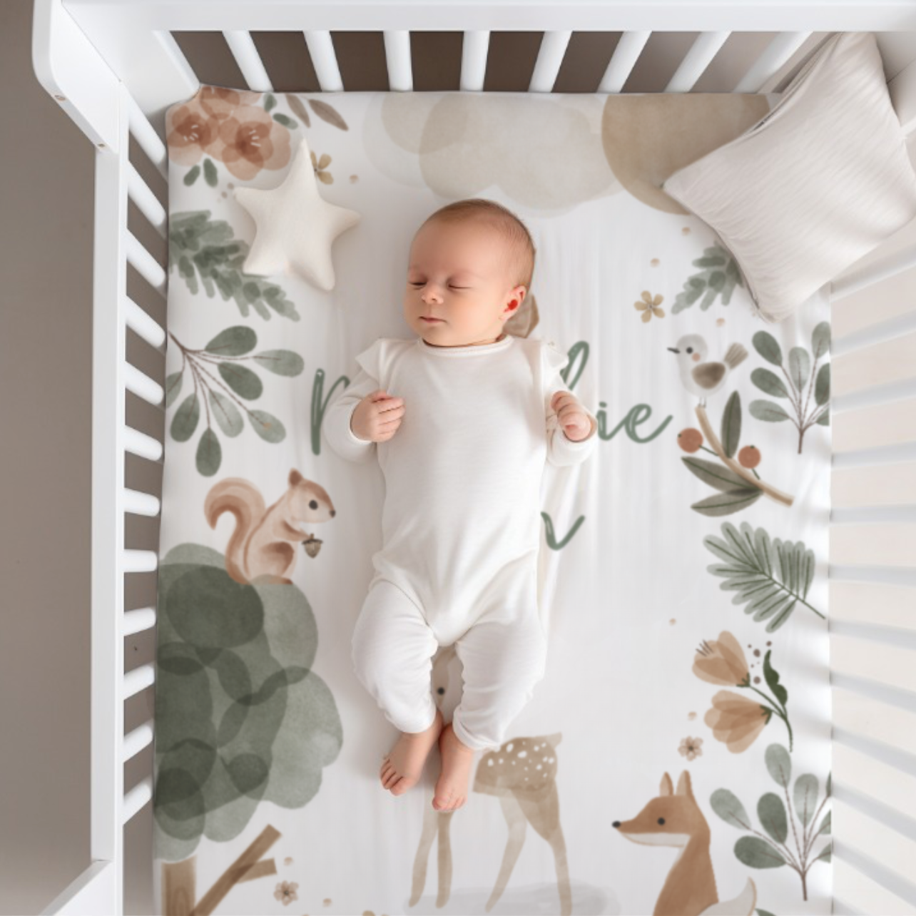 Woodland Crib Sheet - Personalized
