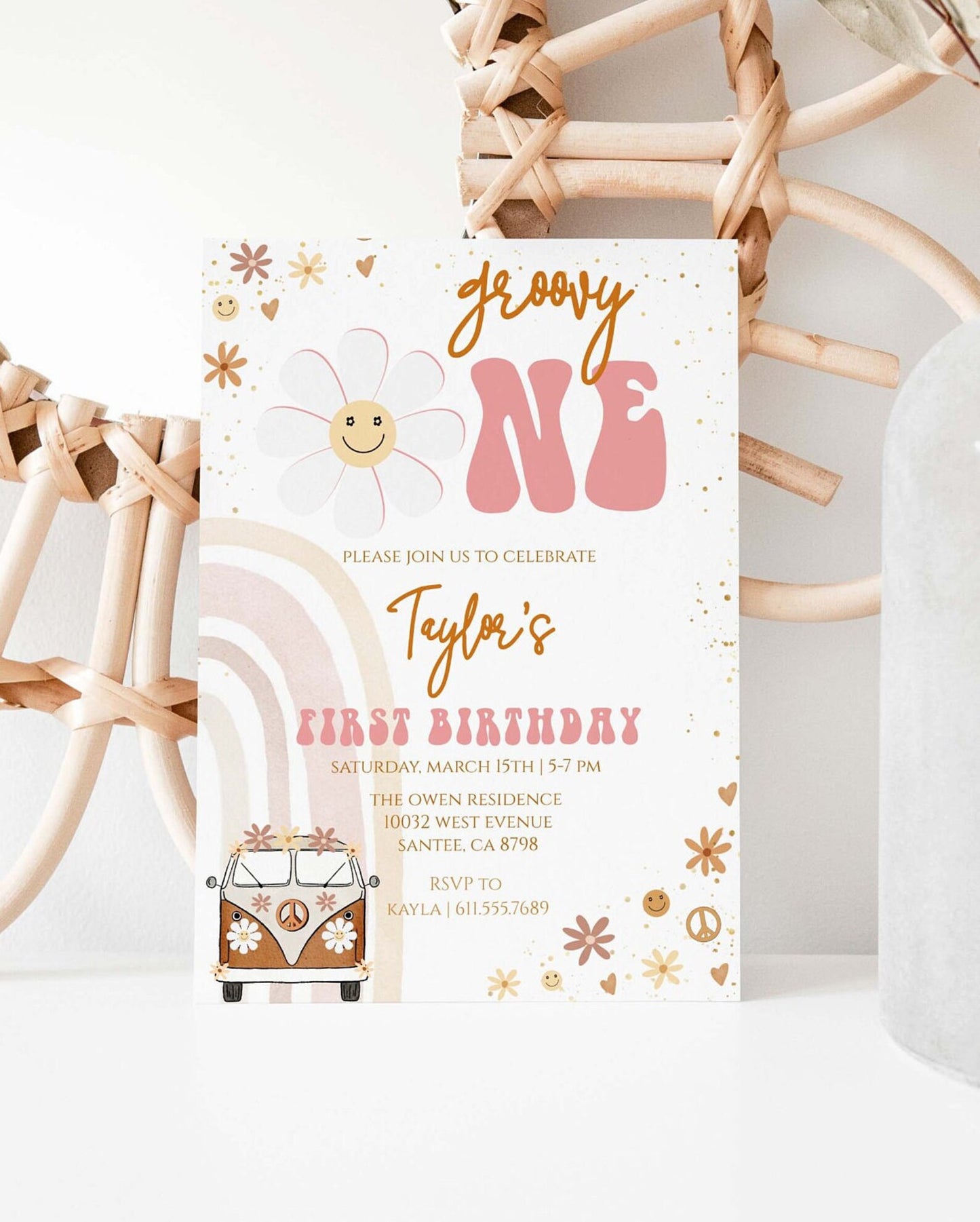 Groovy Invitation + Envelopes