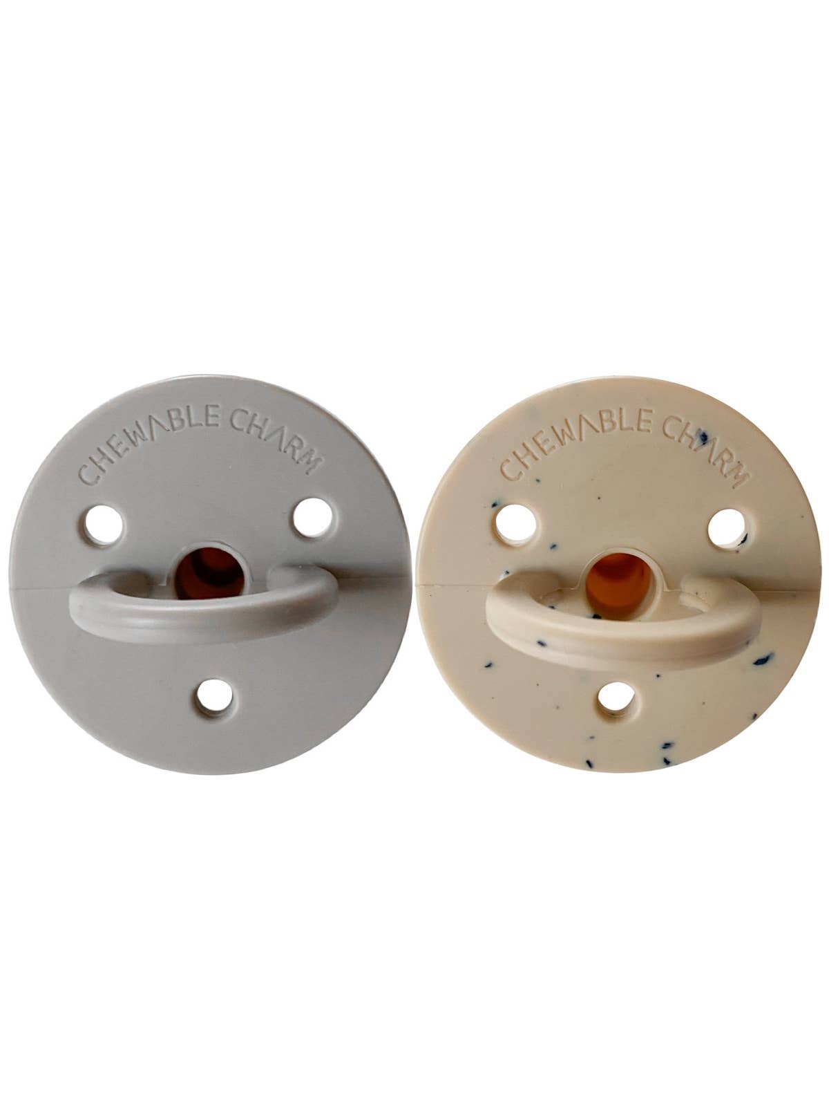 2 Pack Pacifier | Grey + Tan Speckle