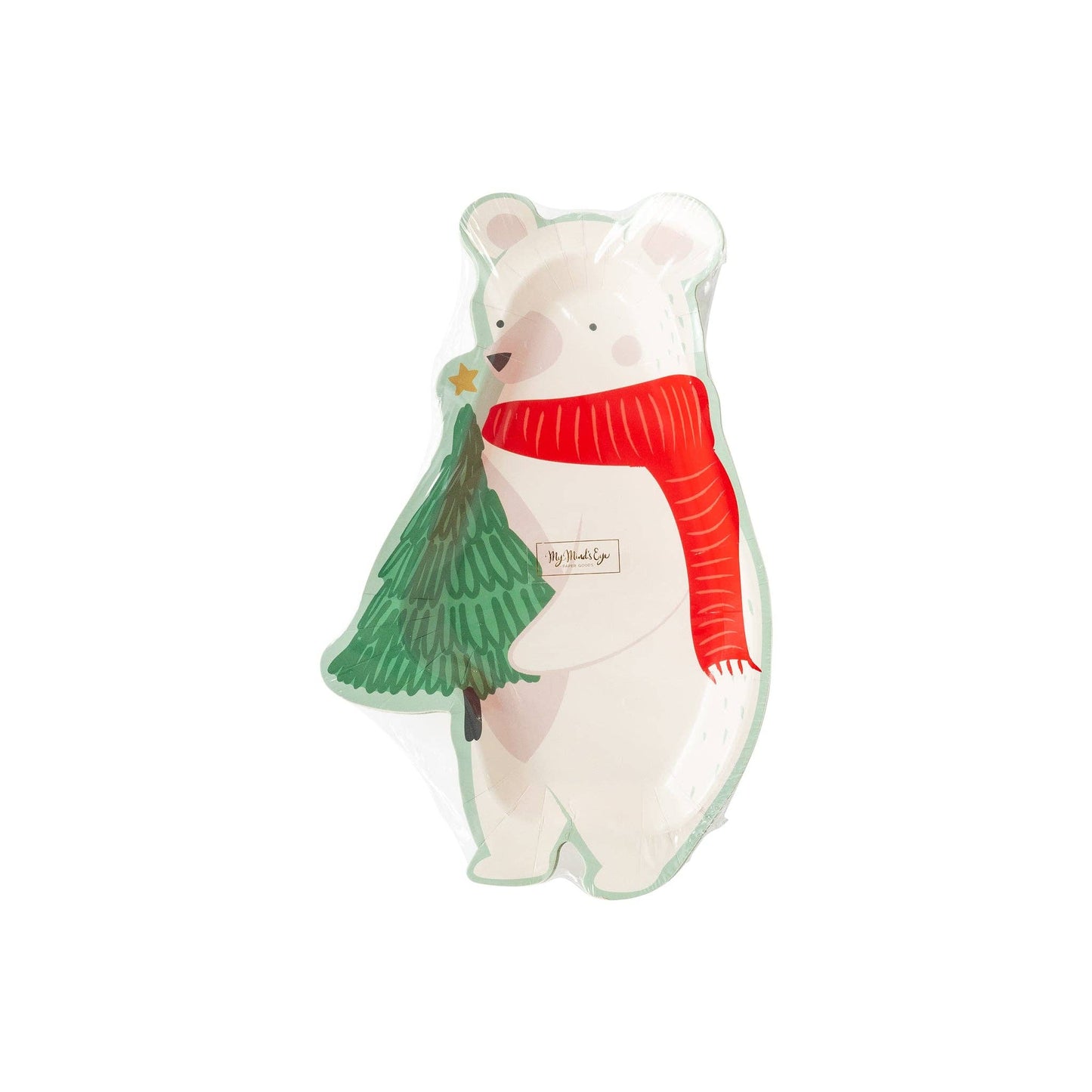Snow Fun Bear Shaped Plates - Set of 8