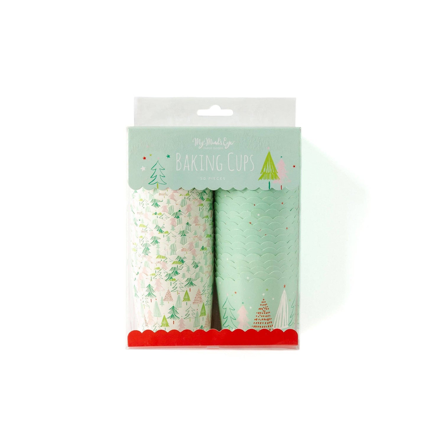 PRESALE CHRISTMAS SHIPPING MID OCTOBER - PLCC748A - Whimsical Christmas Trees Food Cups (50 pcs)