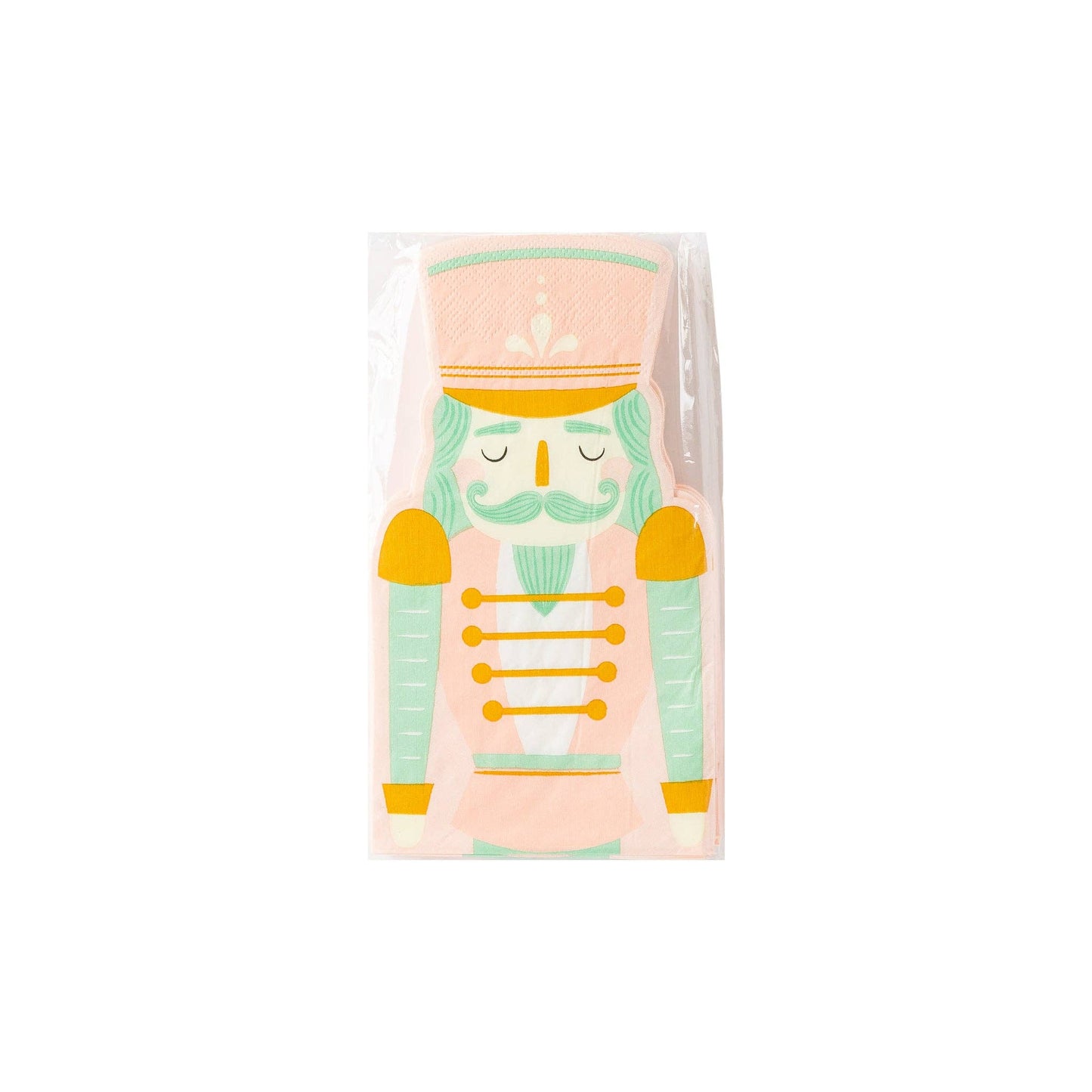 Pink Nutcracker Shaped Guest Towel Napkins - 24 pack