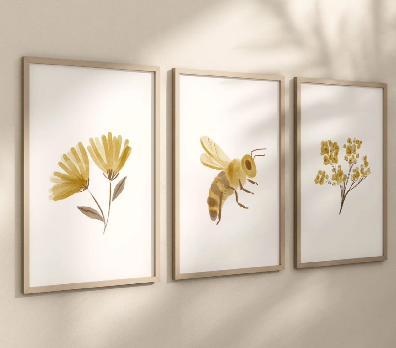 Floral Bee Art Prints