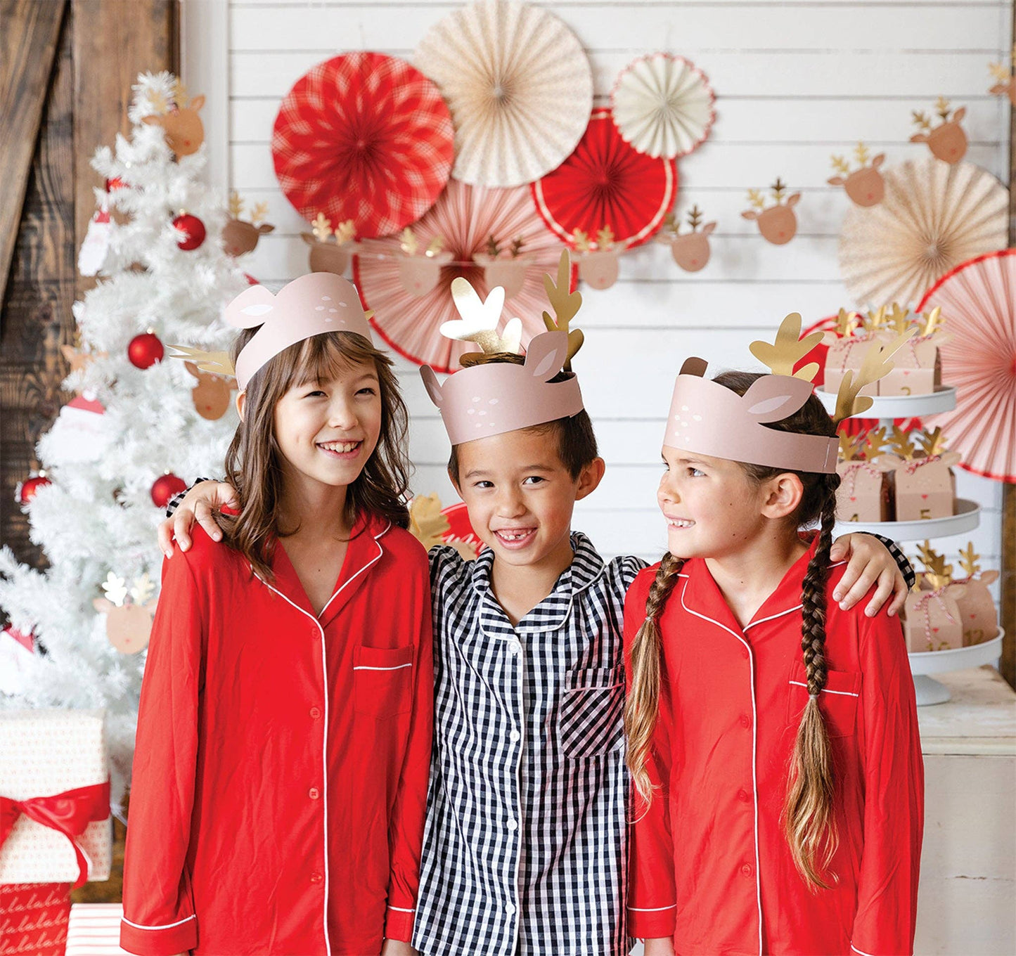 Dear Rudolph Reindeer Hat Set of 8
