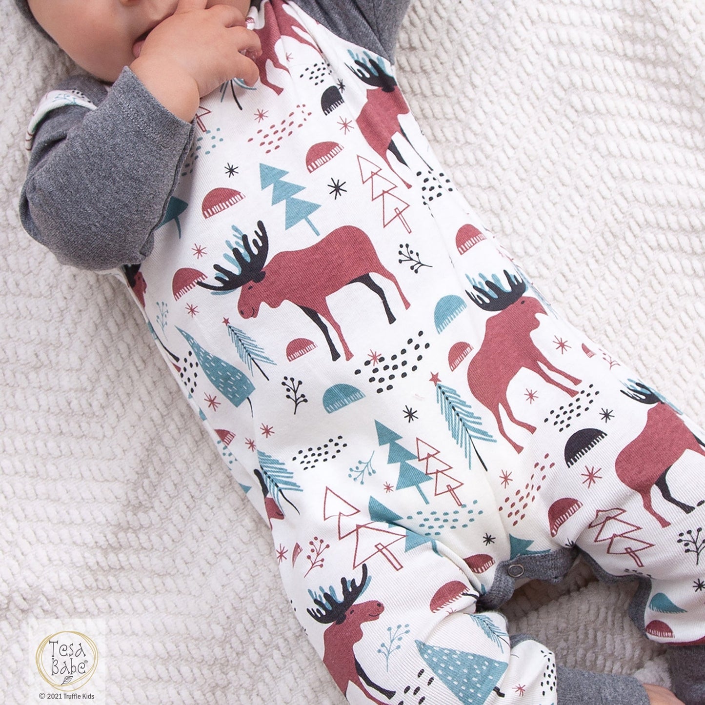 Moose Track Christmas Romper