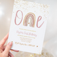 Boho Rainbow Invitation + Envelopes