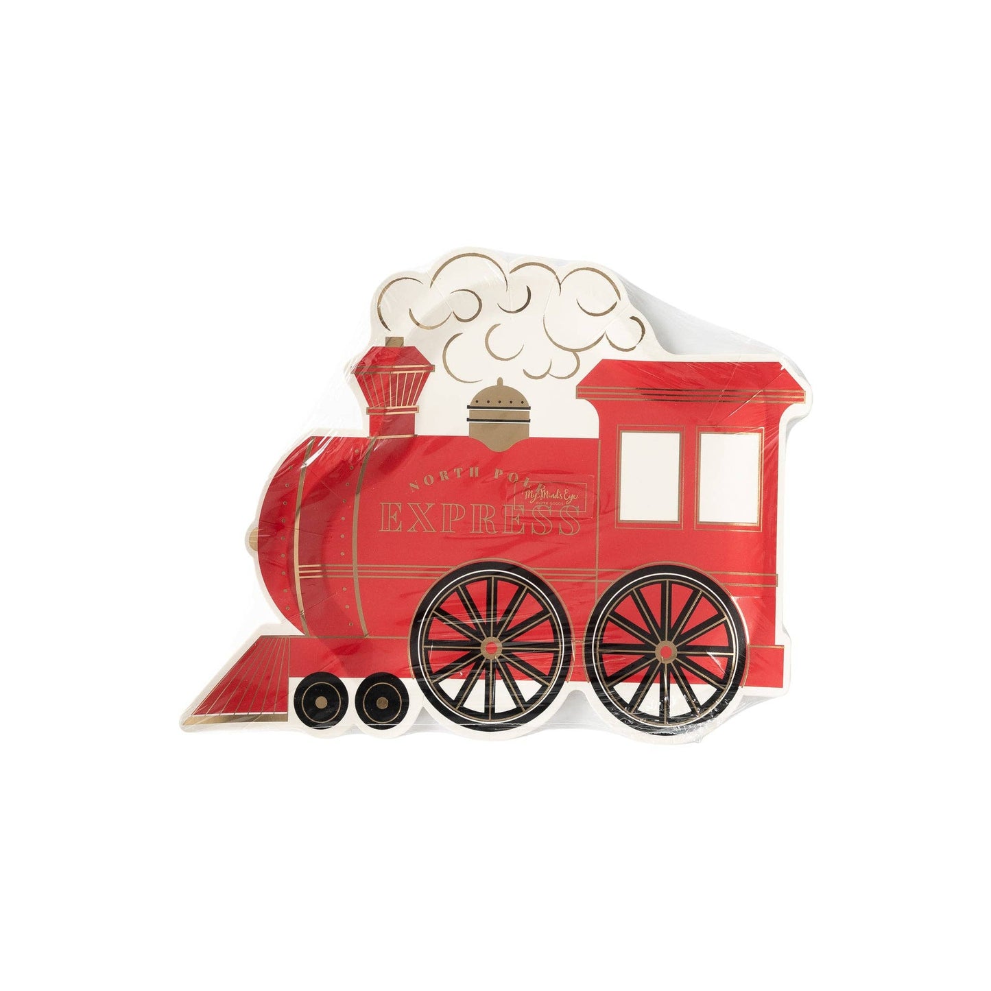 North Pole Express Train Shaped Plates - 8 pack