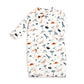 Dino Print Baby Kimono Sleep Gown (Organic Cotton)