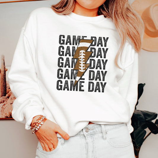 Game Day Distressed Crewneck Sweatshirt