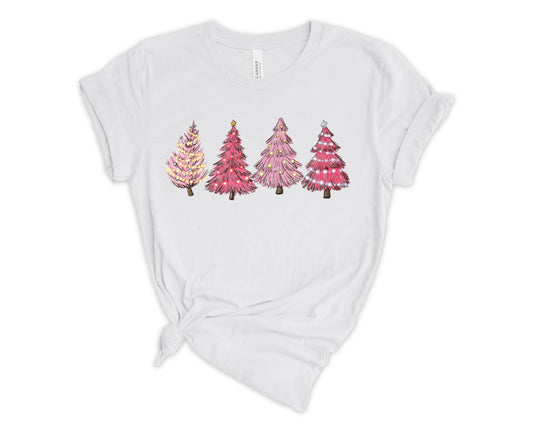 Pink Christmas Tree T-Shirt