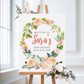 Peach Blush Floral Baby Shower Welcome Sign