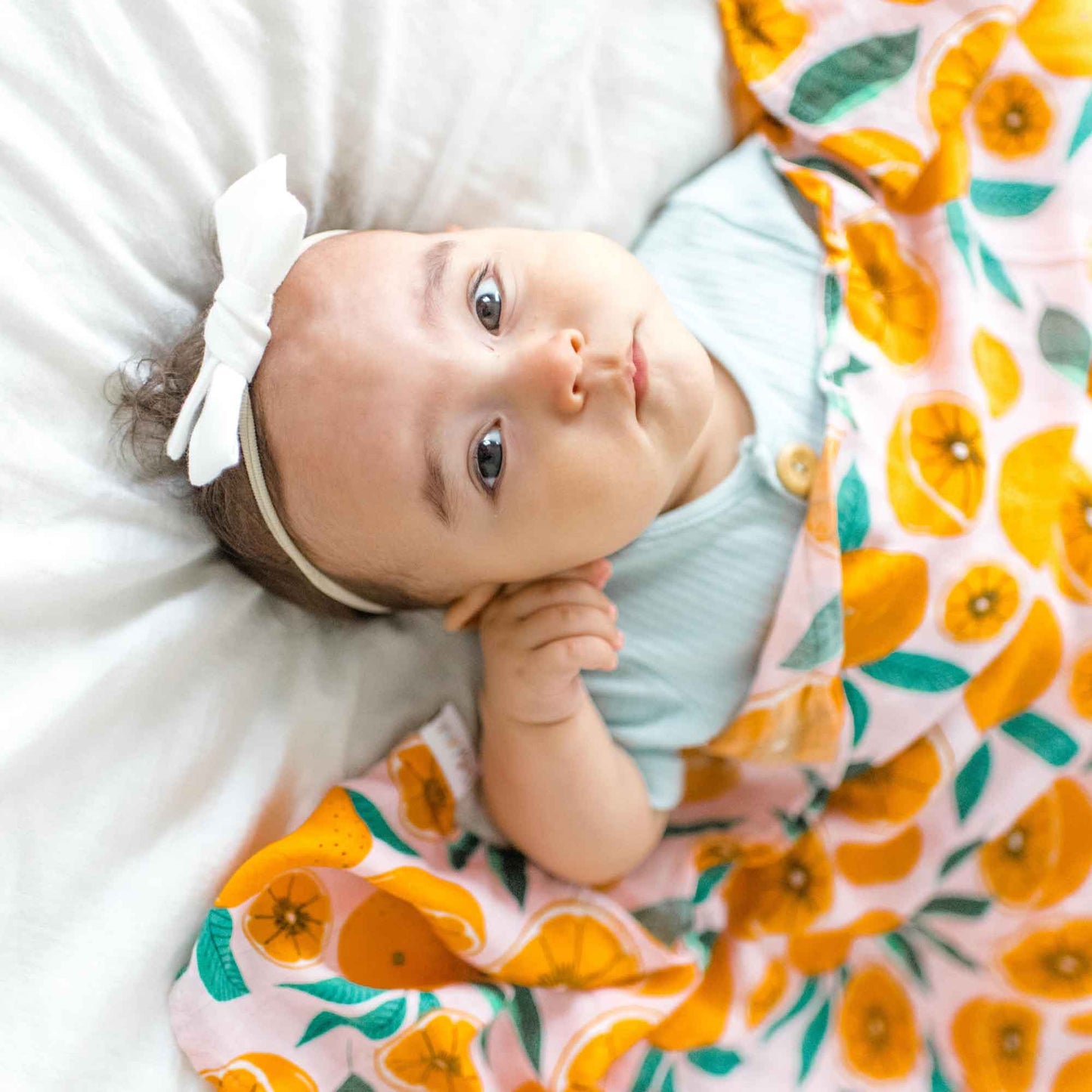 Muslin Baby Swaddle Blanket - Oranges