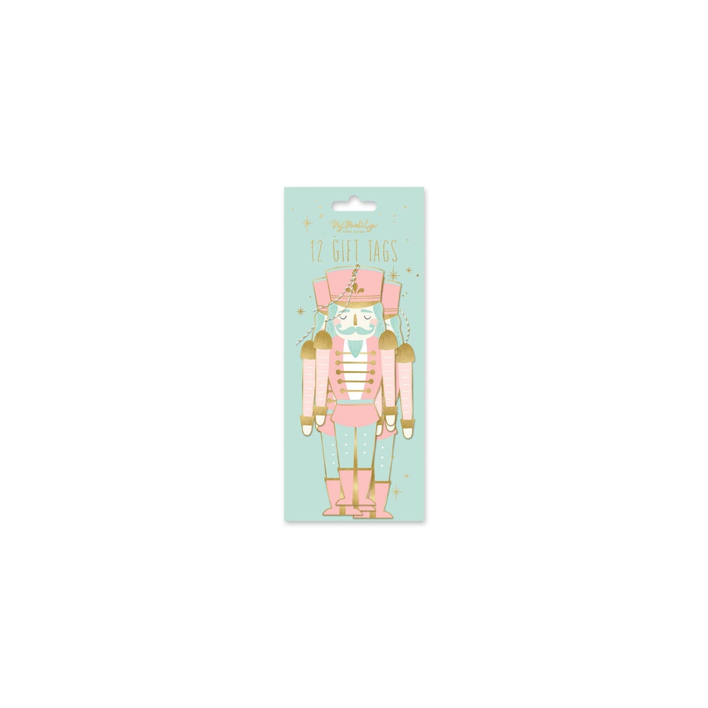 PRESALE CHRISTMAS SHIPPING MID OCTOBER - PLGT82 - Pink Nutcracker Over-sized Tags